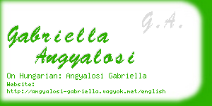 gabriella angyalosi business card